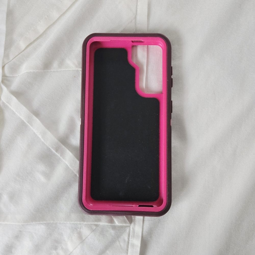 Samsung Galaxy S21 Chunky Defender Phone Hot Pink & Burgundy Wine Phone Case